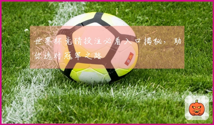 世界杯竞猜投注必看入口揭秘，助你选对冠军之路